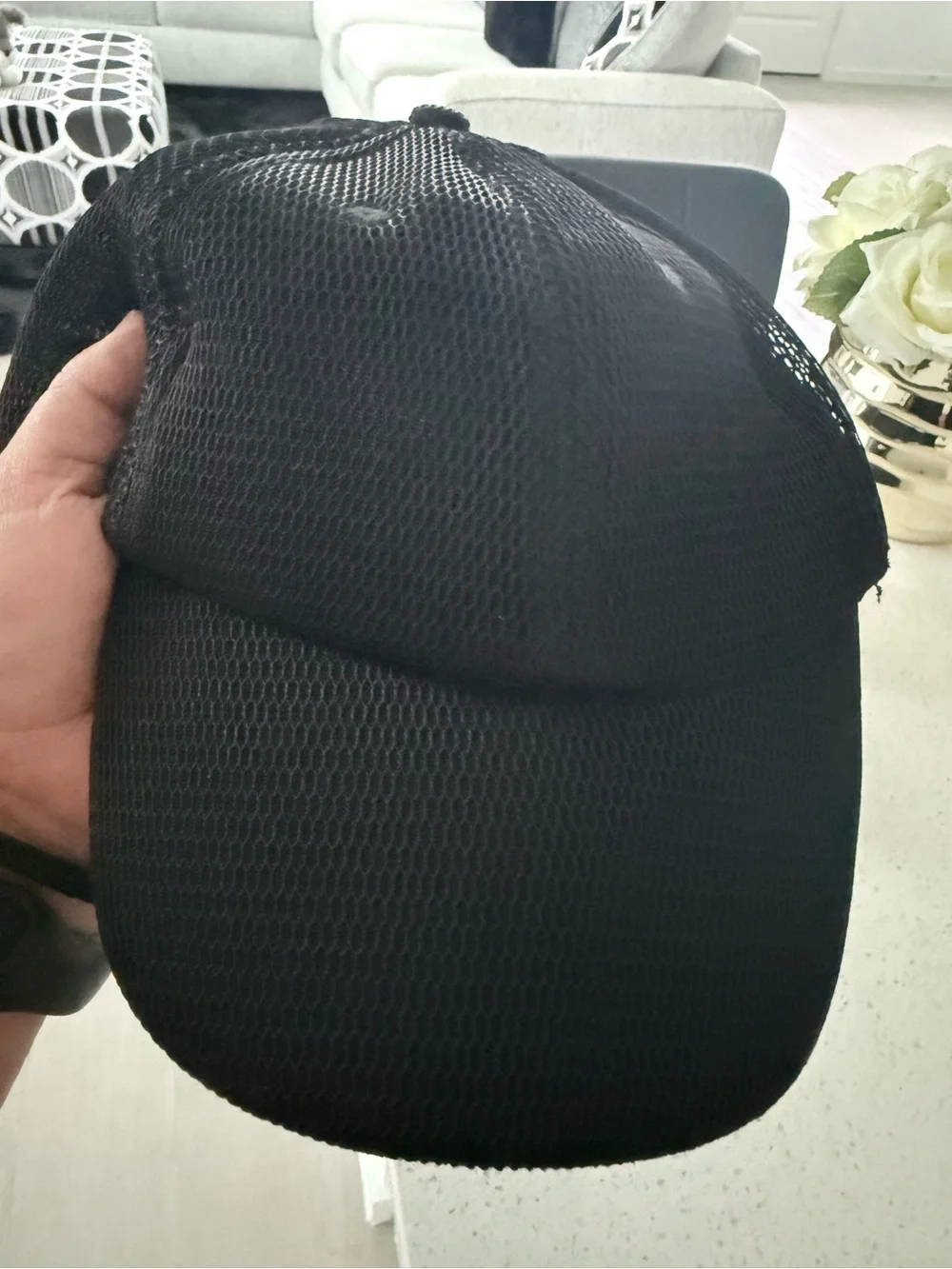 IVY PARK Black Mesh Trucker Cap with Logo Strap